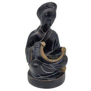 Mid Century Alexander Backer ABCO Ceramic Figurine Asian Man Reading Scroll